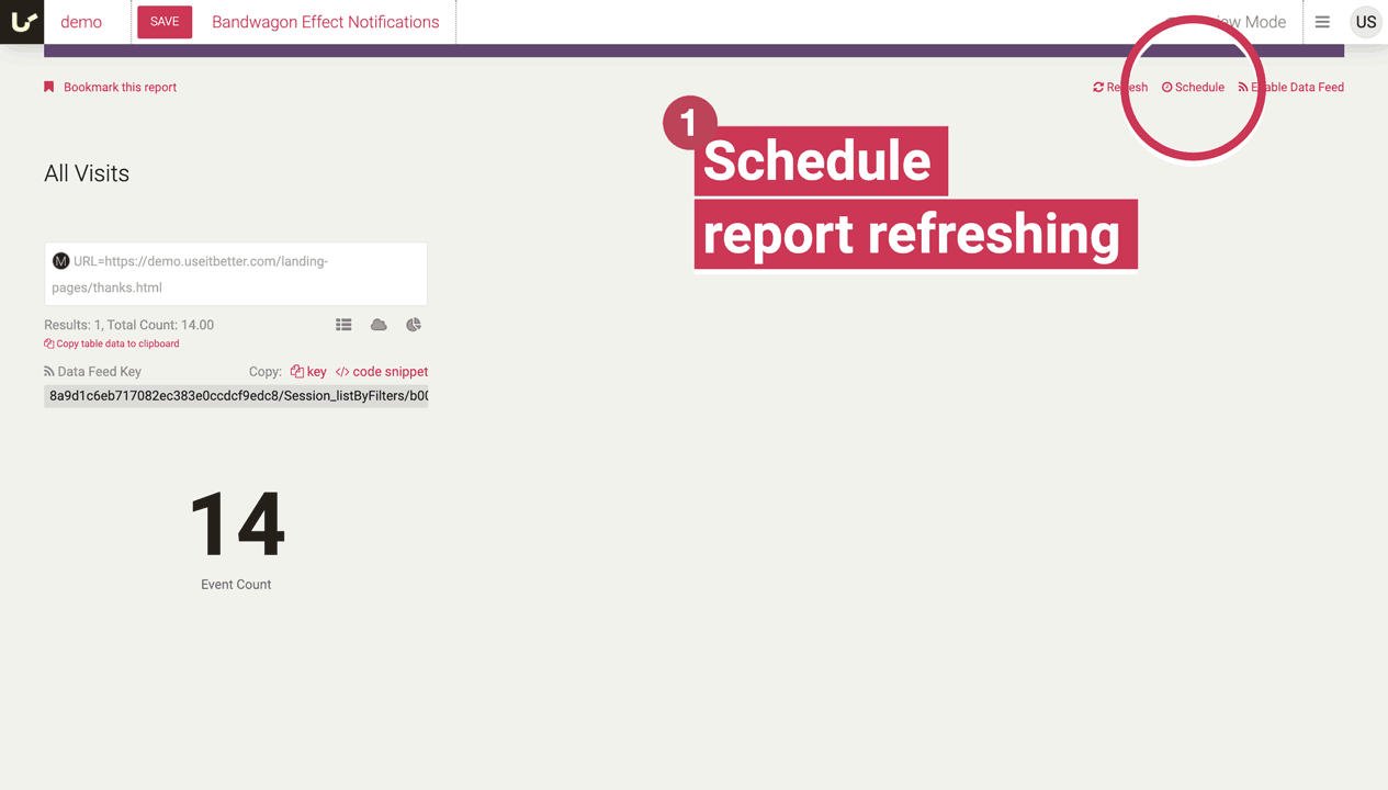 Schedule data feed to be refreshed every morning