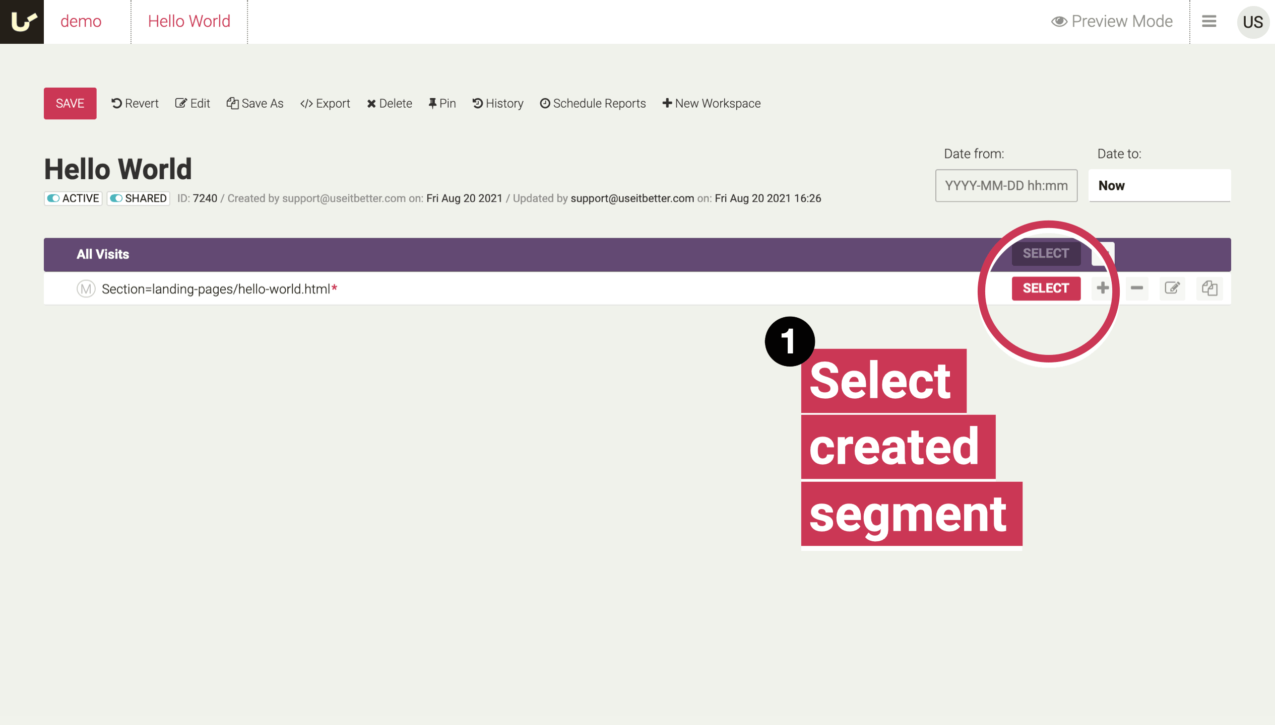 Turn segment into a Trigger